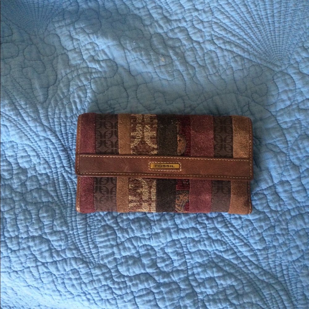 Fossil leather/suede wallet